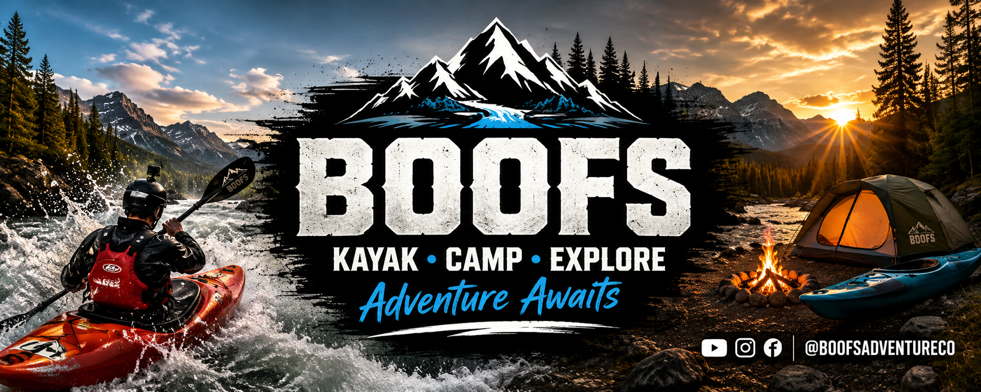 BOOFS Adventure Co. YouTube banner artwork